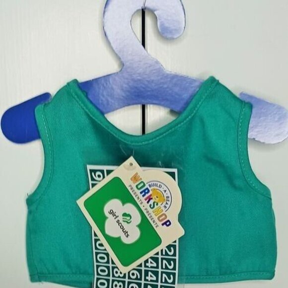 2 Build-A-Bear Workshop Girl Scout Junior Uniform Vest, GREEN- NEW WITH TAGS - Picture 2 of 4